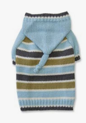 Dogo Stripe Hoodie Sweater in Blue